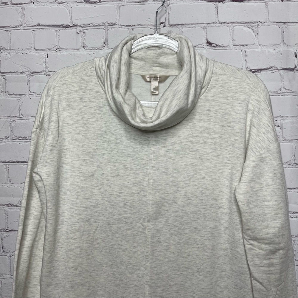 Banana Republic Cloud Terry Long Sleeve Cowl Neck Sweater size XS - Picture 5 of 8